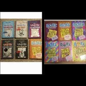 Diary of a wimpy kid and dork diaries set
